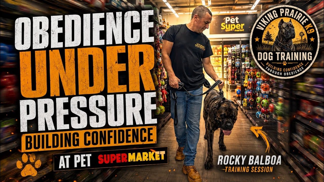 Watch "145lb Cane Corso Faces Big Challenge in PetSupermarket | Obedience Under Pressure Training" from Viking Prairie K9 on YouTube